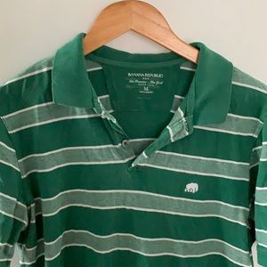 Green striped Banana Republic polo